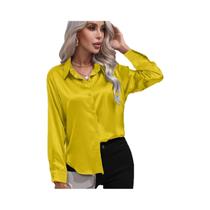 Blusa Feminina Casual de Cetim Multicolorido - Slim Fit, Elegante e Vintage