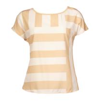 Blusa Feminina Cativa Estampa Geométrica Bege Escuro