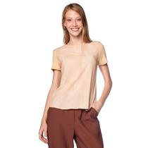 Blusa Feminina Cativa Leve com Estampa Bege Escuro