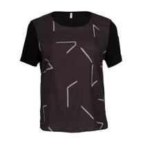 Blusa Feminina Cativa Plus Size Estampada Preto