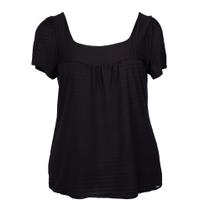 Blusa Feminina Cativa Plus Size Mangas Delicadas Preta Blusa Feminina Cativa Plus Size Mangas Delicadas Preta