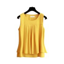 Blusa Feminina Chiffon Soltinha - Sem Mangas, Gola Redonda - Verão 2024