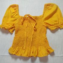 Blusa Feminina Ciganinha Amarela Hirus Tamanho P Blusa Feminina Ciganinha Amarela Hirus Tamanho P