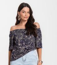 Blusa Feminina Ciganinha Infinita Cor Azul