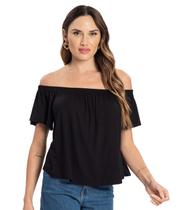 Blusa Feminina Ciganinha Infinita Cor Preto