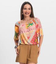 Blusa Feminina Ciganinha Infinita Cor Rosa Blusa Feminina Ciganinha Infinita Cor Rosa