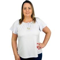 Blusa Feminina Ciganinha Manga Curta Lisa