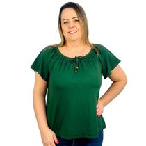 Blusa Feminina Ciganinha Manga Curta Lisa