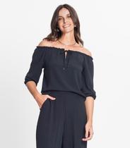 Blusa Feminina Ciganinha Rovitex Preto