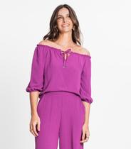 Blusa Feminina Ciganinha Rovitex Roxo Blusa Feminina Ciganinha Rovitex Roxo