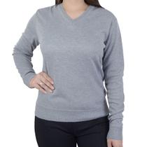 Blusa Feminina City Lady Tricot Plus Size Cinza - 658090 Blusa Feminina City Lady Tricot Plus Size Cinza - 658090