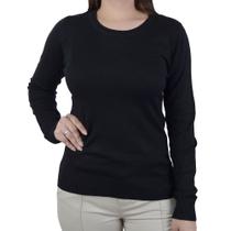 Blusa Feminina City Lady Tricot Plus Size Preta - 658091