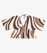 Blusa Feminina Com Abertura Nas Costas Endless Marrom Blusa Feminina Com Abertura Nas Costas Endless Marrom