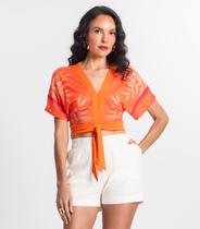 Blusa Feminina Com Amarração Select Laranja