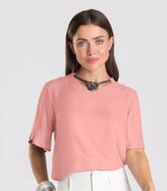 Blusa Feminina Com Colar Dianna Rosa Blusa Feminina Com Colar Dianna Rosa