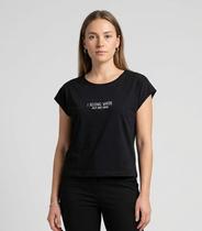 Blusa Feminina Com Estampa Localizada Infinita Cor Preto