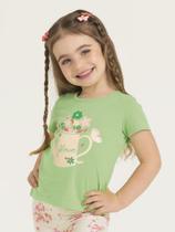 Blusa Feminina Com Glitter E Babados Cativa Kids