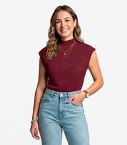 Blusa Feminina Com Gola Chaminé Select Vermelho Blusa Feminina Com Gola Chaminé Select Vermelho