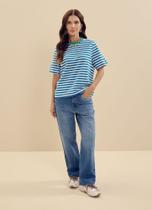 Blusa feminina com listras collab Essendi e Brandili Blusa feminina com listras collab Essendi e Brandili