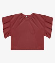Blusa Feminina Com Manga Franzida Infinita Cor Vermelho