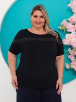 Blusa Feminina com Paetê manga curta Plus Size verão Blusa Feminina com Paetê manga curta Plus Size verão
