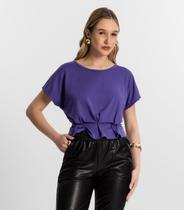 Blusa Feminina Com Pregas Endless Roxo Blusa Feminina Com Pregas Endless Roxo