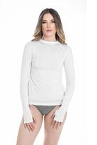 Blusa Feminina Com Proteção UV Manga Longa Com Dedeira
