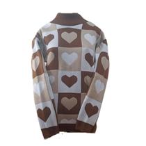 Blusa feminina corações Tricô inverno frio malha