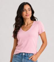 Blusa Feminina Cotton 30 Básica Kohmar Rosa Blusa Feminina Cotton 30 Básica Kohmar Rosa