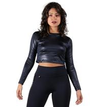 Blusa Feminina Cropped Cirrê Manga Longa Fashion Blusa Feminina Cropped Cirrê Manga Longa Fashion