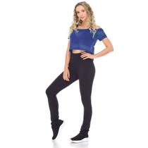 Blusa Feminina Cropped Fitness Ombro a Ombro