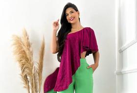 Blusa Feminina Cropped Mula Manca Bata Brilho Soltinho