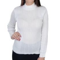 Blusa Feminina Darluam Tricot Cacharrel Branca - 001-GG