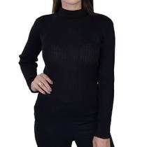 Blusa Feminina Darluam Tricot Cacharrel Preta - 003-U