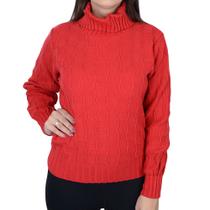Blusa Feminina Darluam Tricot Gola Alta Vermelha - 1128