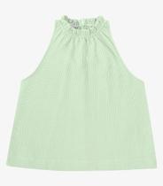 Blusa Feminina De Alça Malhão Maquinetado Endless Verde