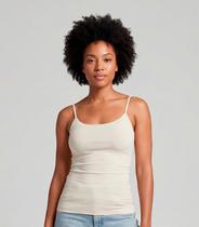 Blusa Feminina De Alça Poliamida Style Box Bege