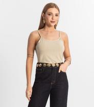Blusa Feminina de Alças Básica Rovitex Bege