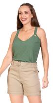 Blusa Feminina de Alças Verde Poá