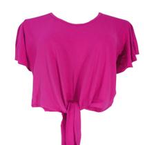 Blusa Feminina de Amarrar Manga Curta Gola em V Moda Verão Blusa Feminina de Amarrar Manga Curta Gola em V Moda Verão