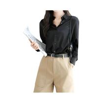 Blusa Feminina de Cetim Manga Comprida - Elegante e Casual para Primavera/Outono