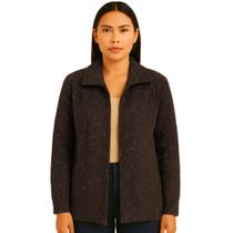 Blusa Feminina De Frio Cardigan Casaquinho Grosso Aberto Senhora Quentinho Lã