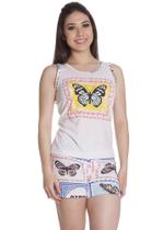 Blusa feminina de malha estampada variadas adulto