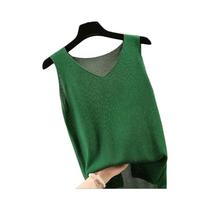 Blusa Feminina de Malha Sem Mangas com Gola V - Top para Verão