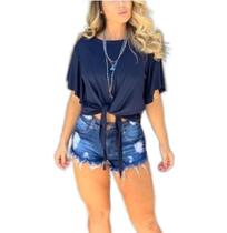 Blusa Feminina de Manga, Amarra na Frente Nozinho