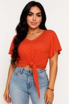 Blusa Feminina de Manga, Amarra na Frente Nozinho