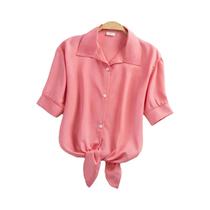 Blusa Feminina de Manga Curta - Camisa Casual Branca - Moda Verão