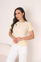 Blusa Feminina de Modal Verão Manga Curta Casual