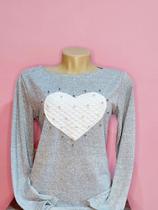 Blusa feminina de pérolas manga longa - Janaina
