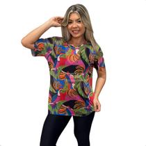 Blusa Feminina de Tule Transparente Academia Fitness Manga Curta Lisa Estampada